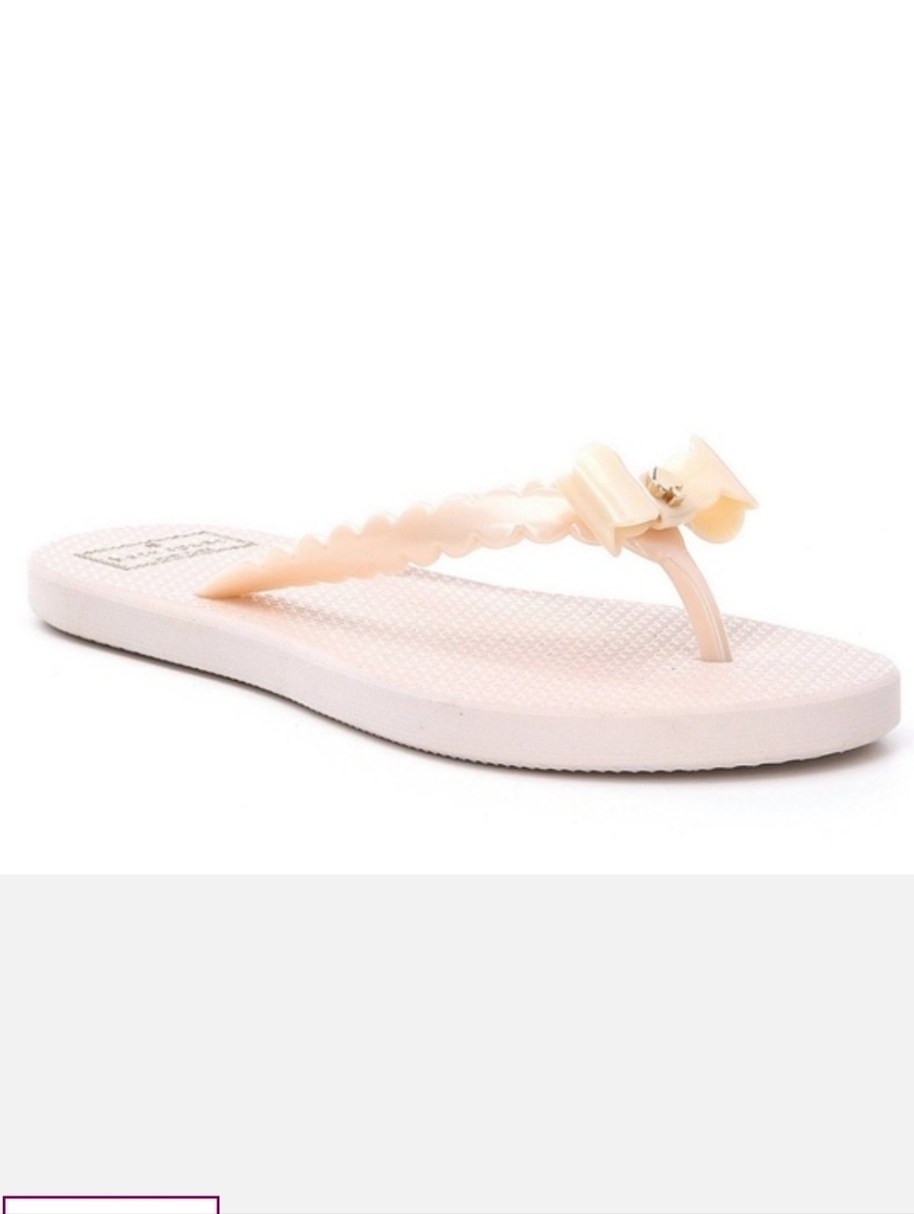 NEW Kate Spade Denise Rose Dew Bow Flip Flops Size 9 Jelly